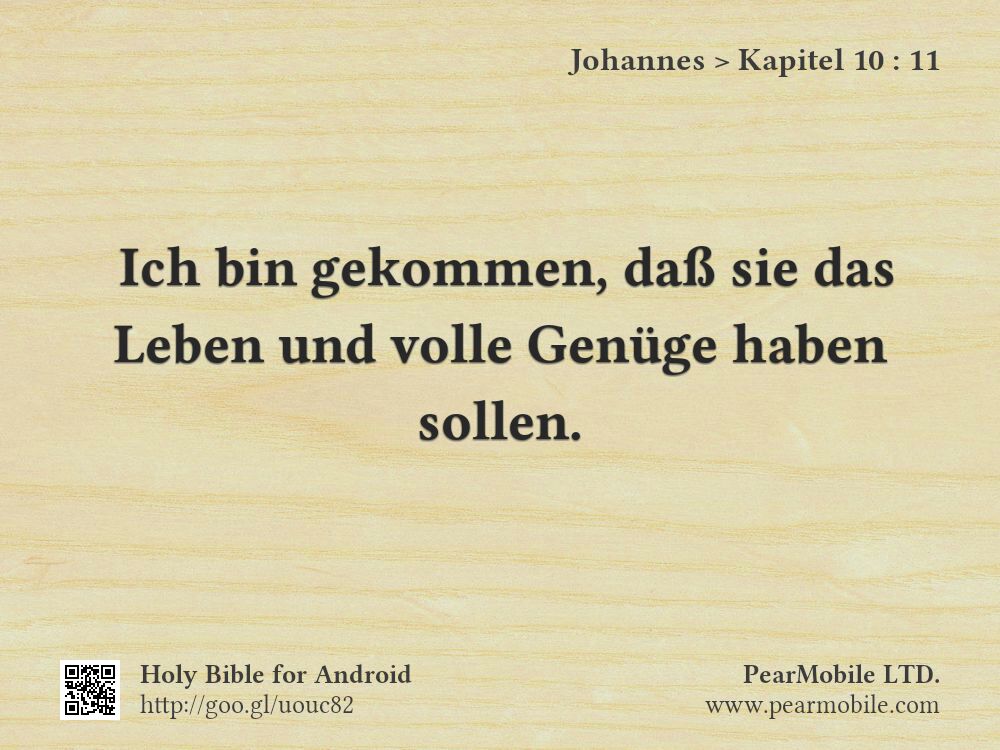 Johannes, Kapitel 10:11